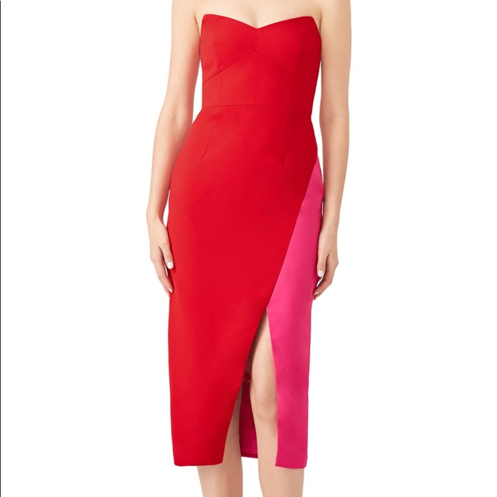 Jill Stuart strapless midi dress